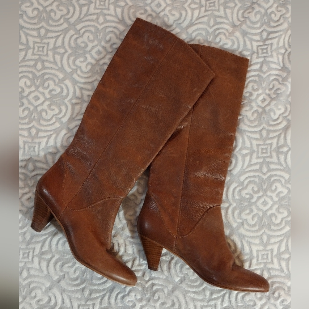 Cynthia Vincent Made in Brazil Leather Boots Women's Size 7.5